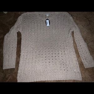 NWT Tan Boutique Sweater Cozy Casual S/M